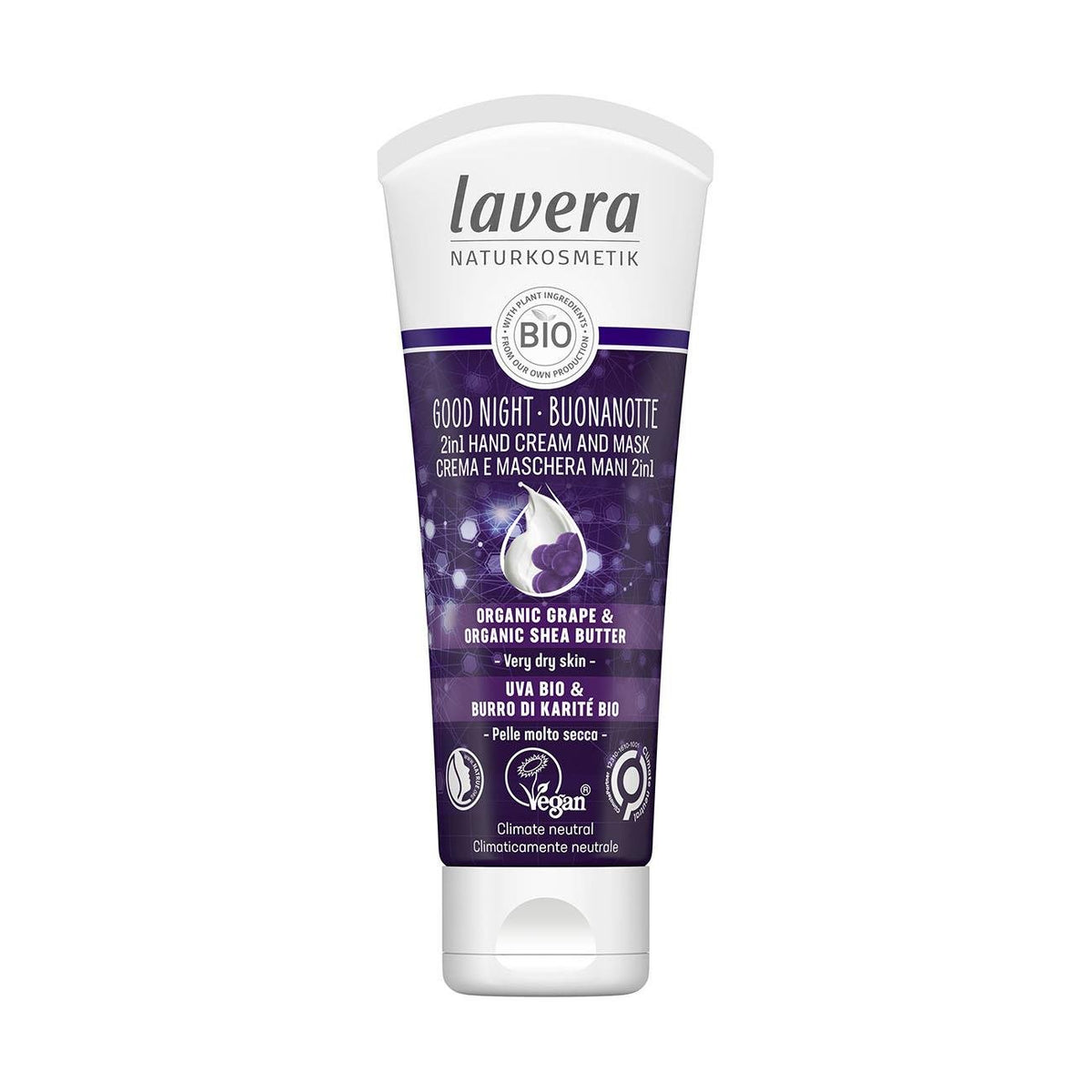 Good Night 2in1 Hand Cream & Mask 75ml - Lavera - Hand cream - Eco Natural Products