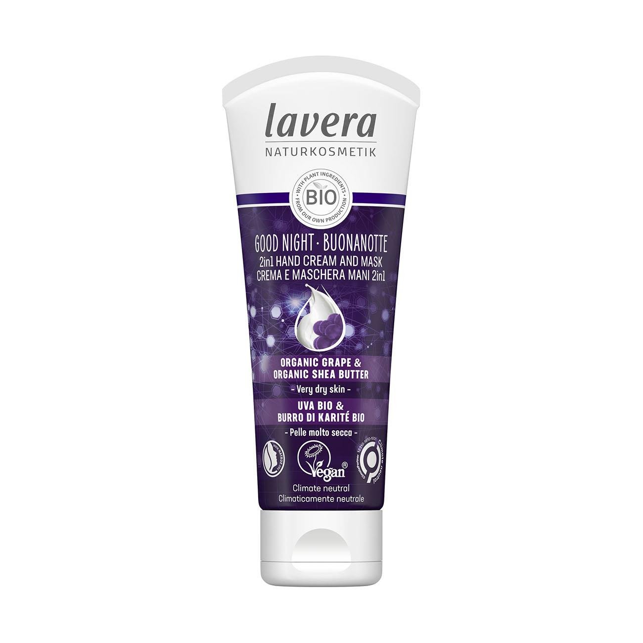 Good Night 2in1 Hand Cream & Mask 75ml - Lavera - Hand cream - Eco Natural Products
