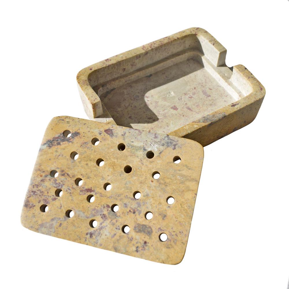 Gorara Stone Rectangular Soap Dish - Shared Earth - Soap Dishes & Holders - Shared Earth