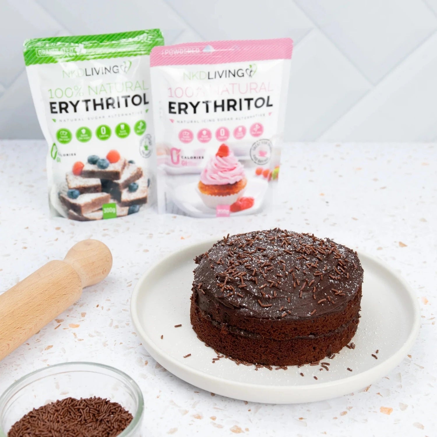 Granulated Erythritol 1kg - NKD Living - Sugar Substitute - Eco Natural Products