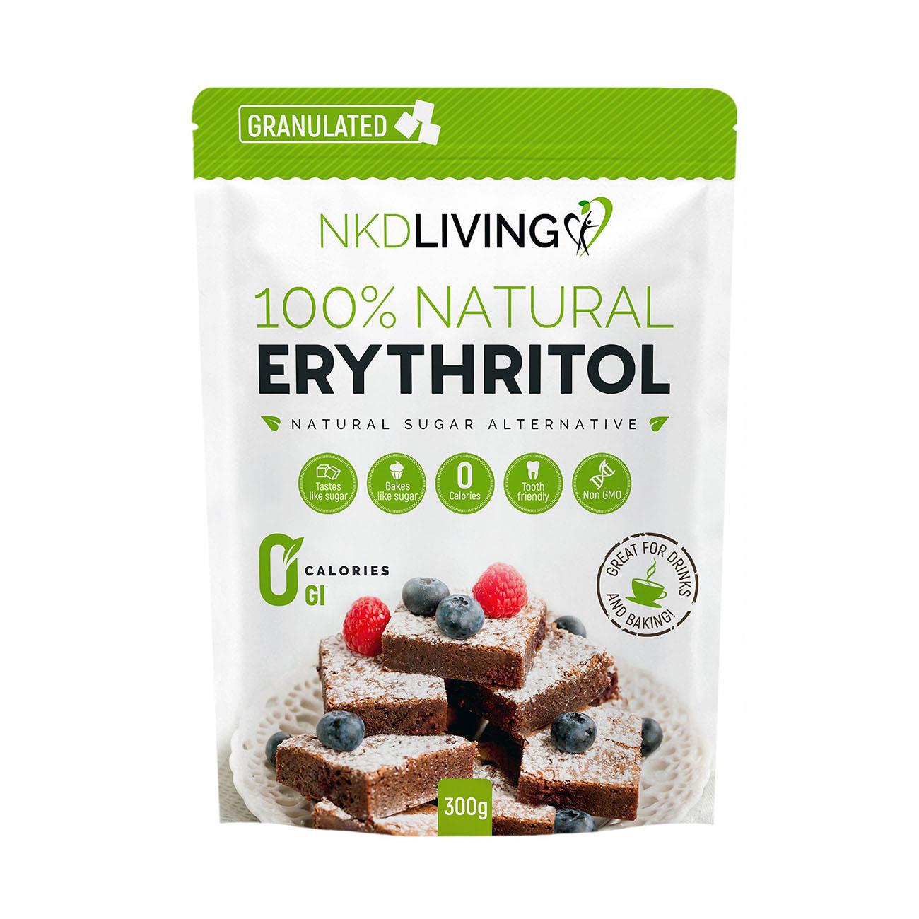 Granulated Erythritol 300g - Eco Natural Products - NKD Living - Sugar Substitute