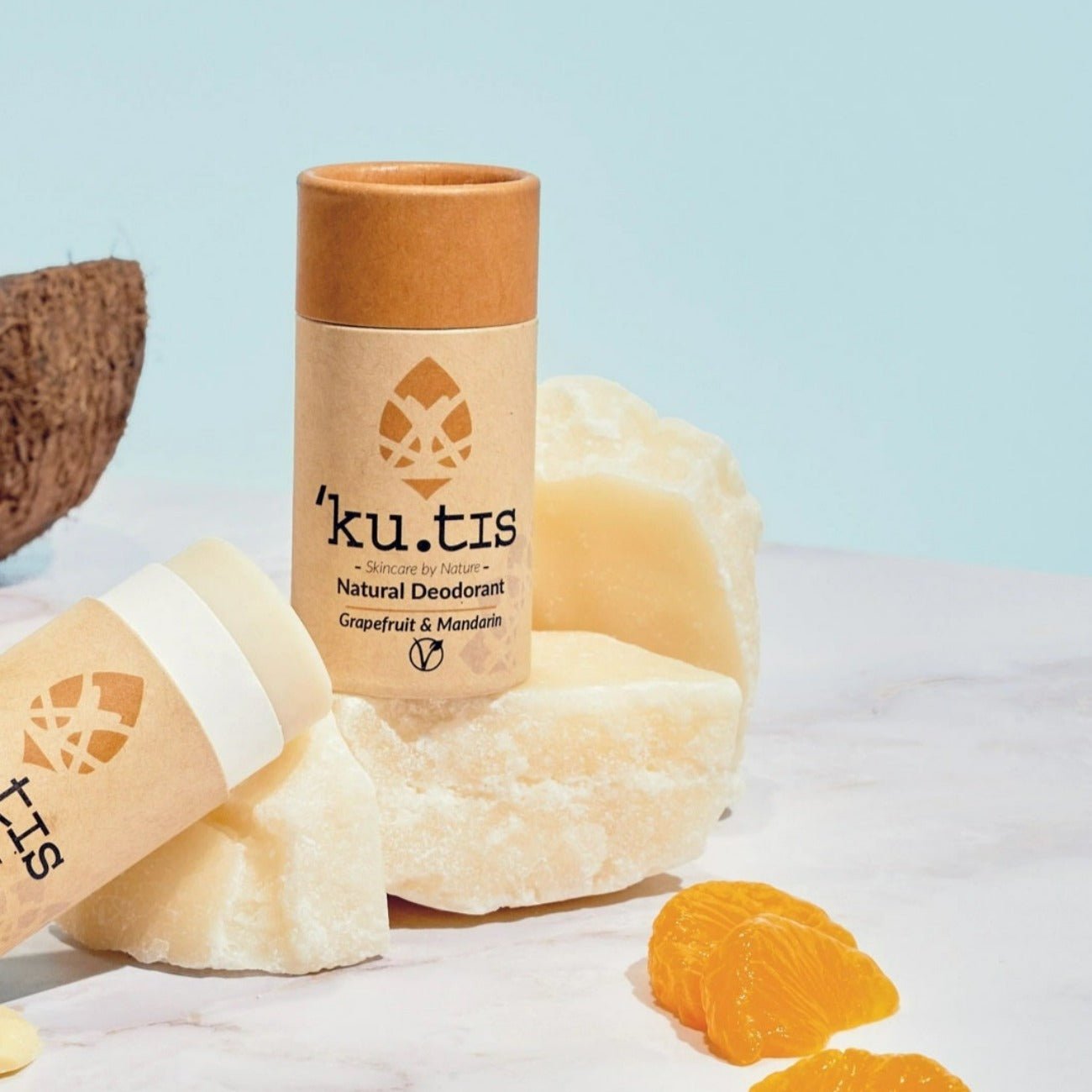 Grapefruit and Mandarin Deodorant Vegan 55g - Eco Natural Products - Kutis Skincare - Deodorant