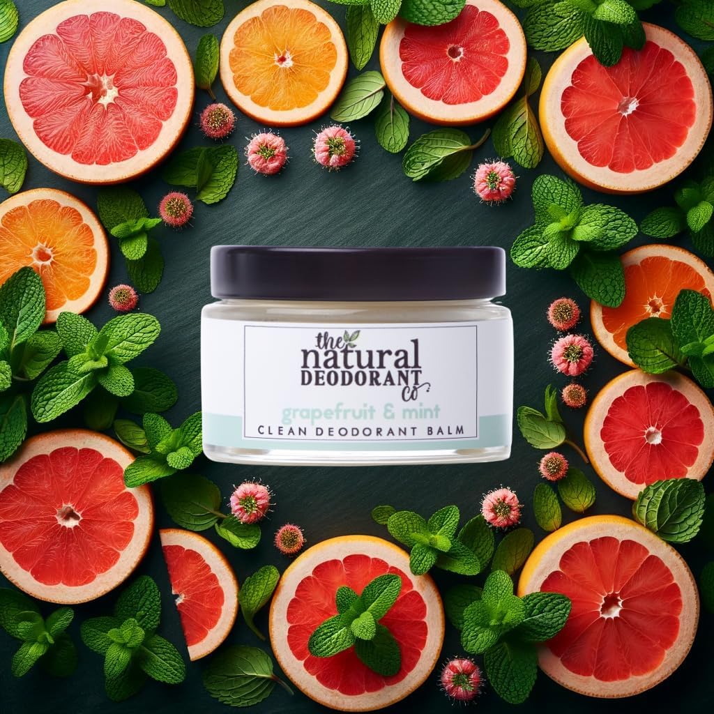 Grapefruit and Mint Clean Deodorant Balm 55g - Eco Natural Products - The Natural Deodorant Co - Deodorant Balm