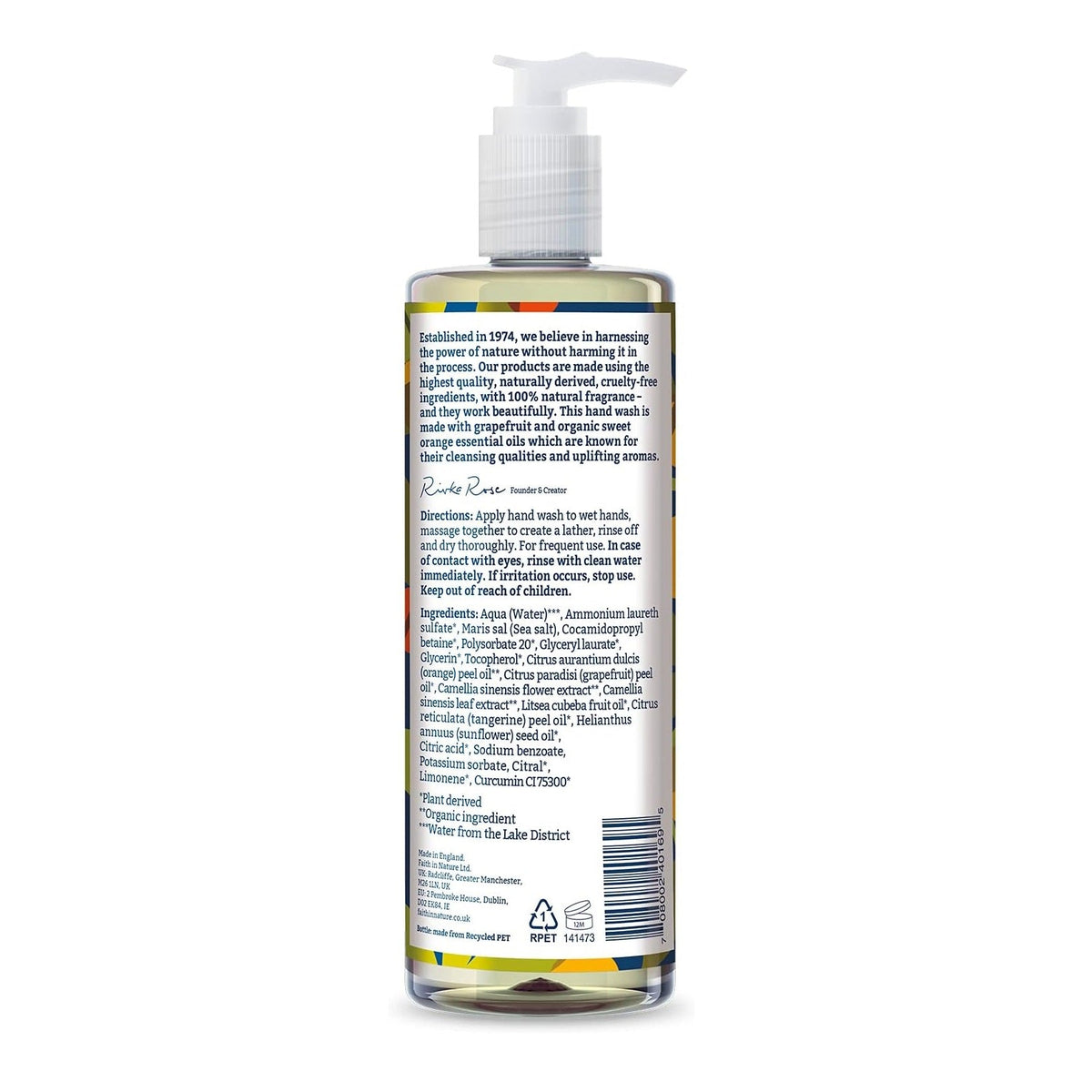 Grapefruit & Orange Hand Wash 400ml - Faith in Nature - Hand Wash - Eco Natural Products