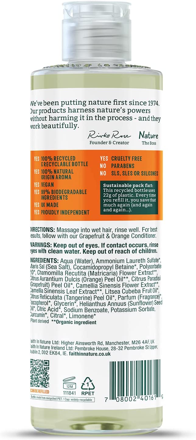 Grapefruit & Orange Shampoo 400ml - Faith in Nature - Shampoo - Eco Natural Products