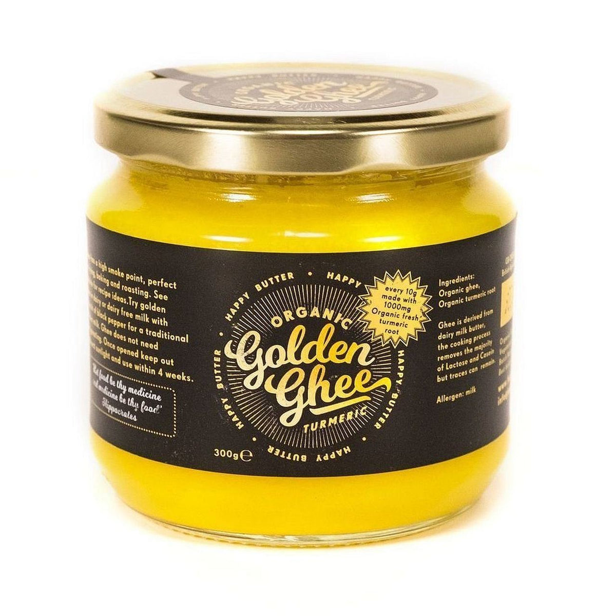 Grassfed Ghee Golden Turmeric 300g - Happy Butter - Food - Eco Natural Products
