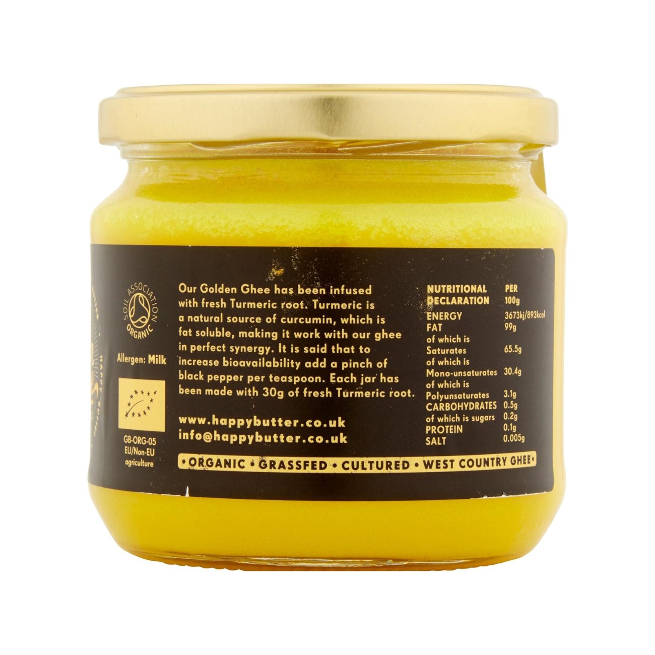 Grassfed Ghee Golden Turmeric 300g - Happy Butter - Food - Eco Natural Products