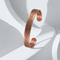 Copper Bangle Greek Key Design with Magnets 6.5"