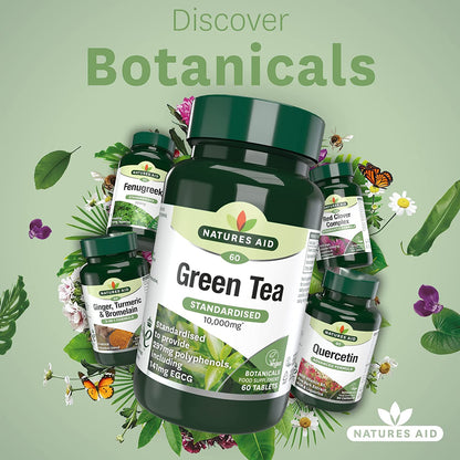 Green Tea 10000mg 60 Tablets - Natures Aid - Vitamins & Supplements - Eco Natural Products