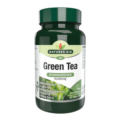 Green Tea 10000mg 60 Tablets - Natures Aid - Vitamins & Supplements - Eco Natural Products