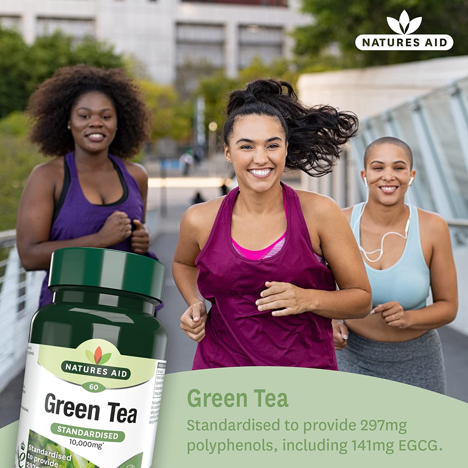 Green Tea 10000mg 60 Tablets - Eco Natural Products - Natures Aid - Vitamins & Supplements