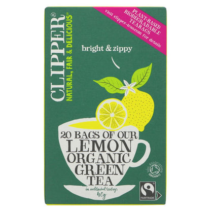 Green Tea & Lemon 20 Bags - Clipper - Tea - Eco Natural Products