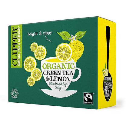 Green Tea & Lemon 80 Bags - Clipper - Tea - Eco Natural Products