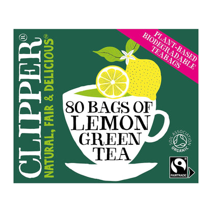 Green Tea & Lemon 80 Bags - Clipper - Tea - Eco Natural Products