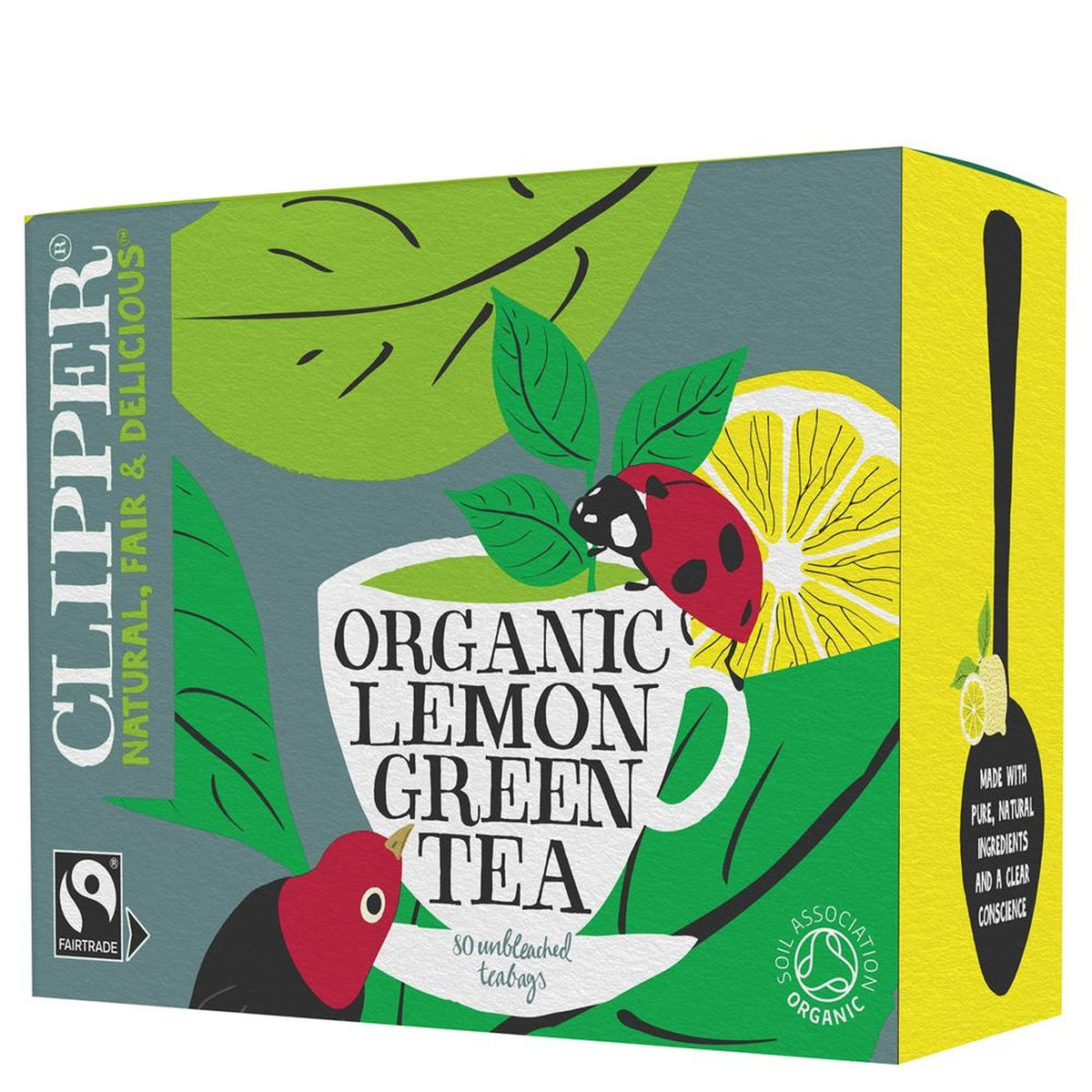 Green Tea & Lemon 80 Bags - Clipper - new packaging - Eco Natural Products