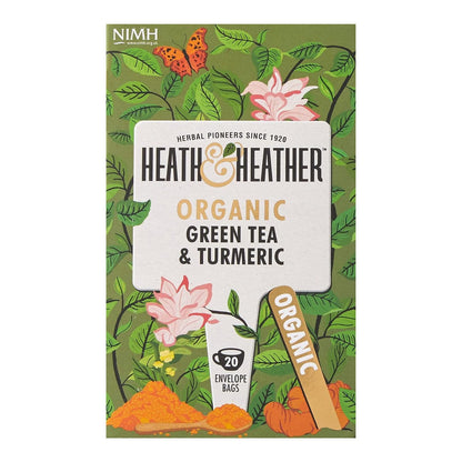 Green Tea & Turmeric Tea 20 Bags - Heath & Heather - Green tea - Eco Natural Products