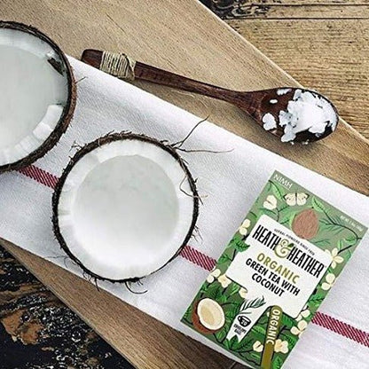 Green Tea with Coconut Tea 20 Bags - Heath & Heather - Green tea - Eco Natural Products