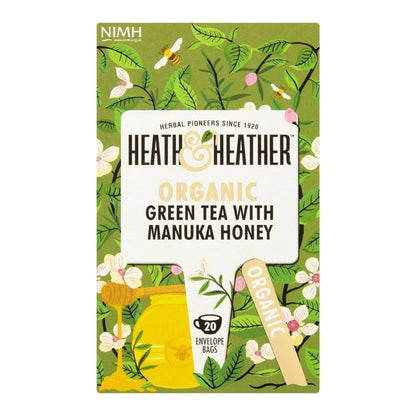 Green Tea with Manuka Honey Tea 20 Bags - Heath & Heather - Green tea - Eco Natural Products