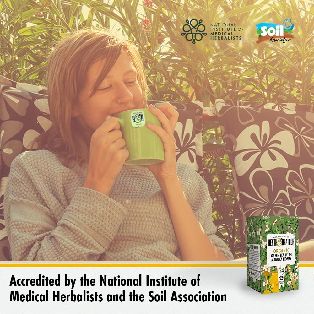 Green Tea with Manuka Honey Tea 20 Bags - Heath & Heather - Green tea - Eco Natural Products