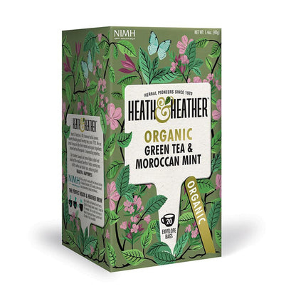 Green Tea with Moroccan Mint Tea 20 Bags - Heath & Heather - Tea Green - Eco Natural Products