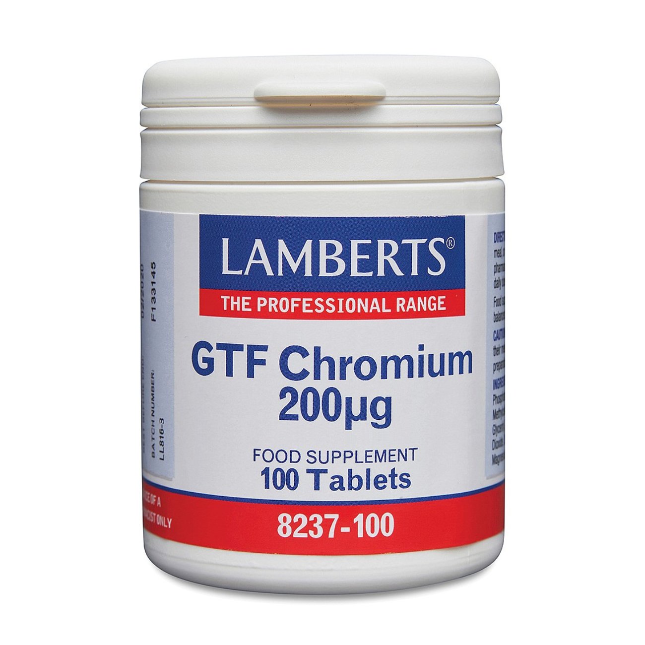 Gtf Chromium 200µg 100 Tabs - Eco Natural Products - Lamberts - Food Supplement