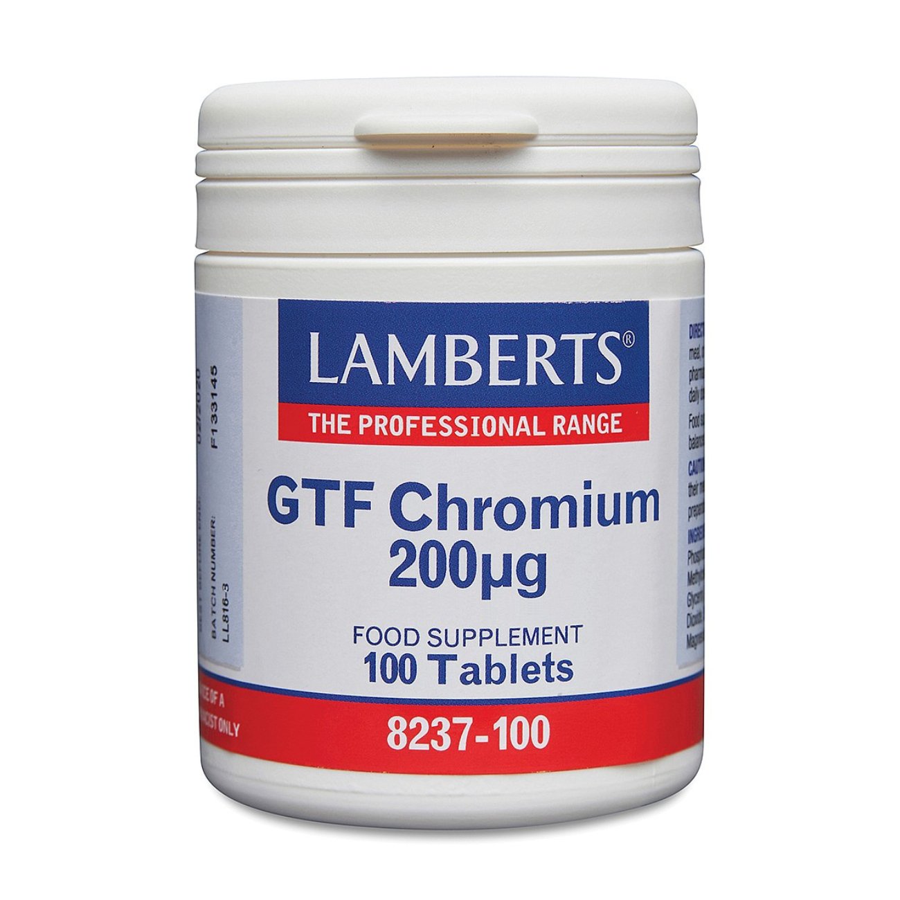 Gtf Chromium 200µg 100 Tabs - Lamberts - Food Supplement - Eco Natural Products