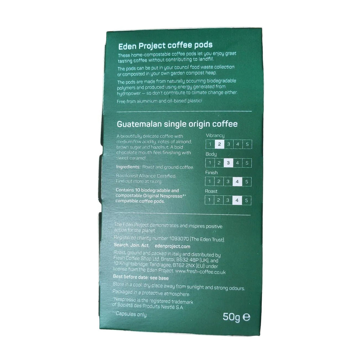 Guatemalan Coffee Capsules x 10 - Eden Project - Coffee Pods & Capsules - Eden Project