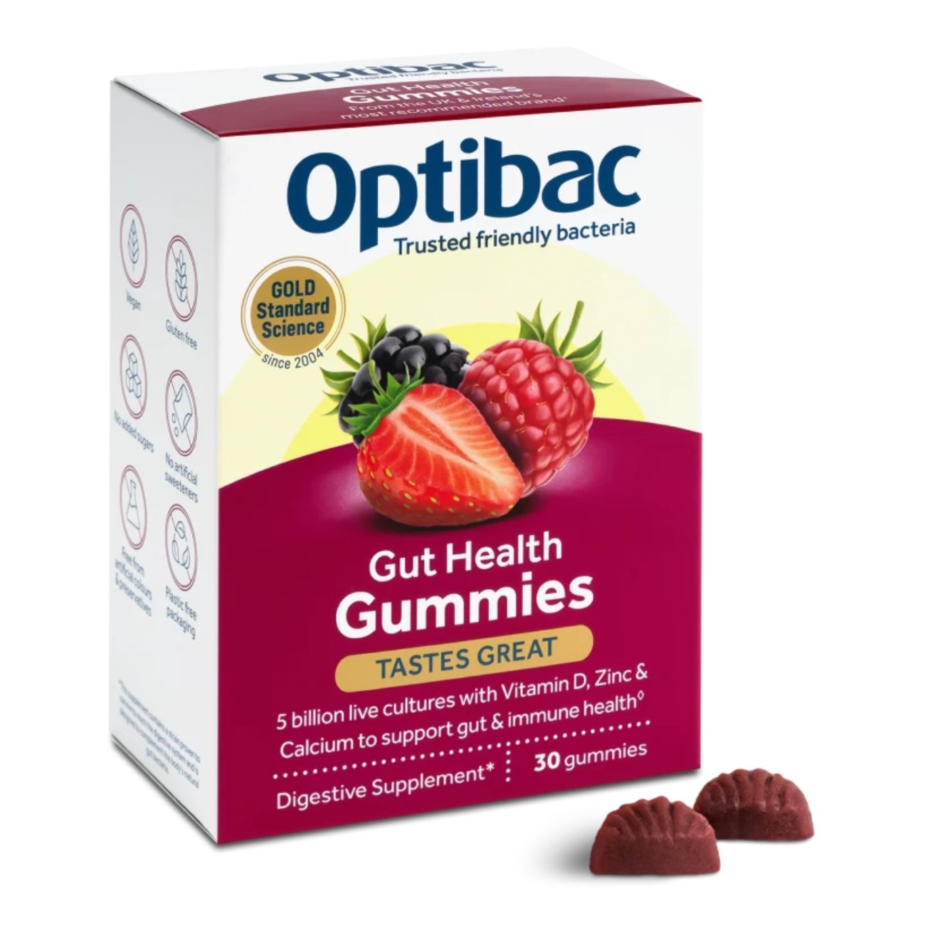 Gut Health Gummies 30 Gummies - Optibac Probiotics - Supplements - Eco Natural Products