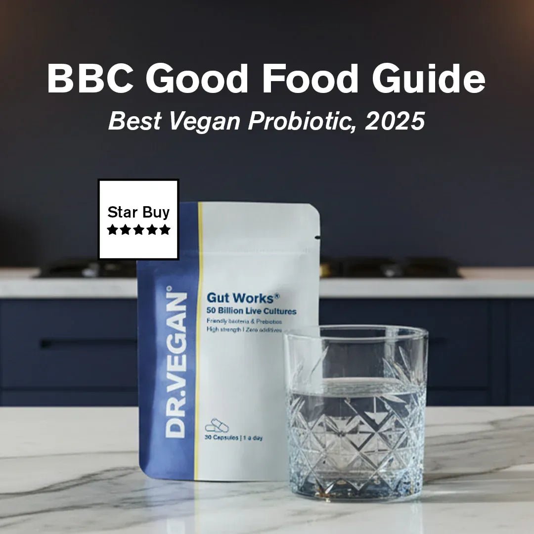 Gut Works Pre & Probiotic 50bn CFU 30 Capsules - Dr Vegan - Digestive Supplements - Dr Vegan