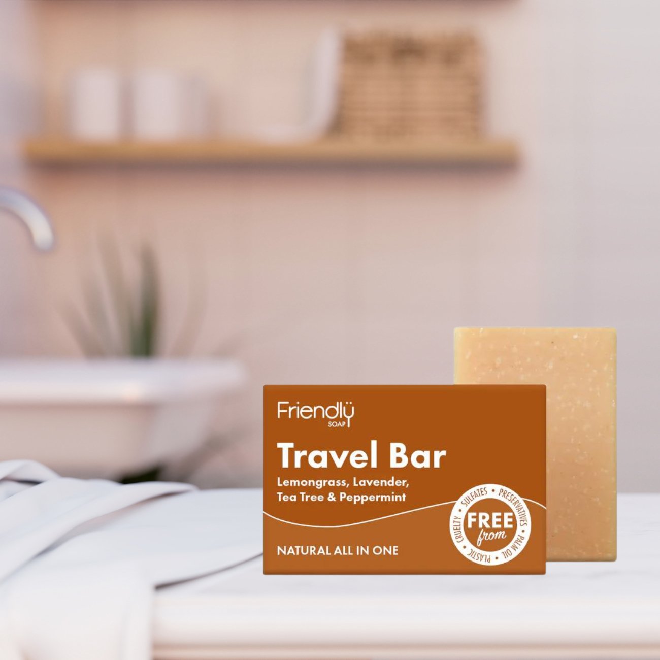 Hair and Body Bar Travel Soap 95g - Eco Natural Products - Friendly Soap - Shampoo