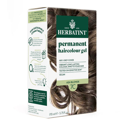 Hair Colour Ash Blonde 7C 170ml - Herbatint - Hair Colour - Herbatint