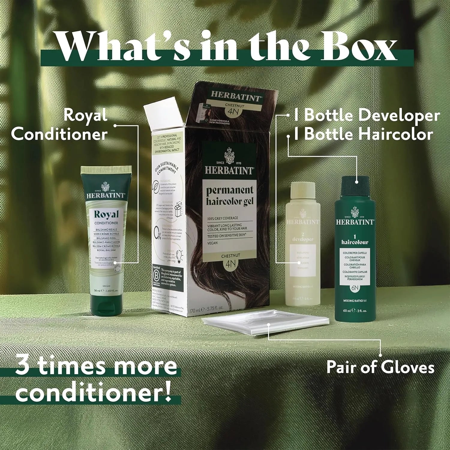 Hair Colour Black 1N 170ml - Herbatint - Hair Colour - Herbatint