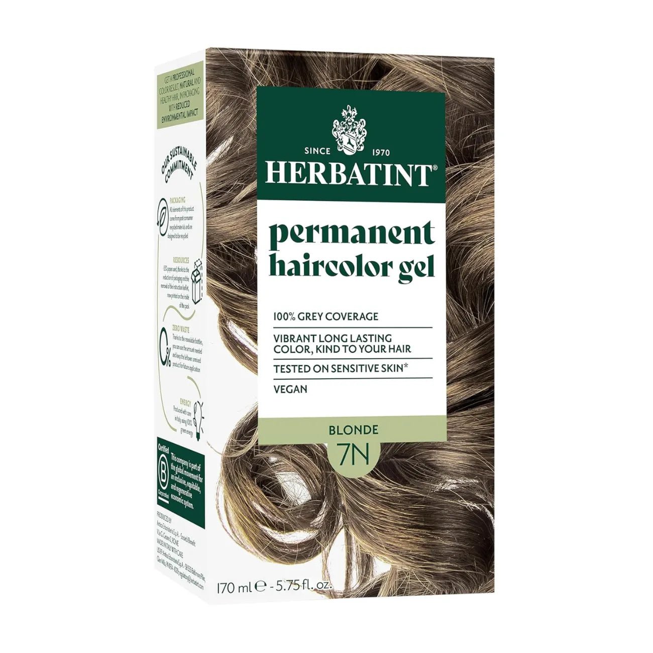 Hair Colour Blonde 7N 170ml - Herbatint - Hair Colour - Herbatint