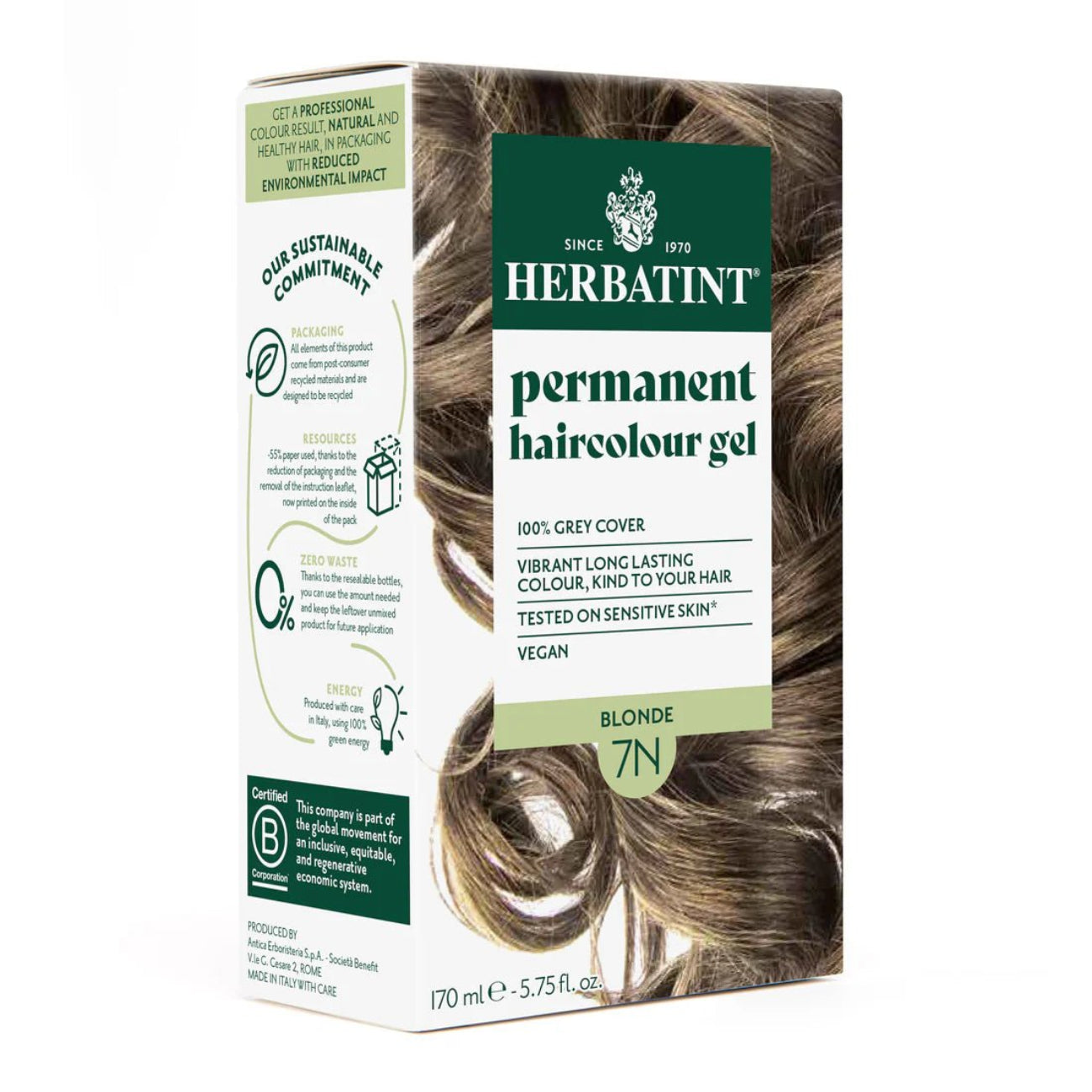 Hair Colour Blonde 7N 170ml - Herbatint - Hair Colour - Herbatint