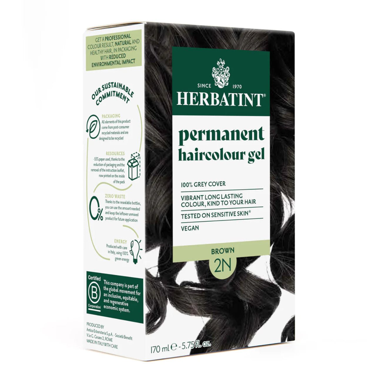 Hair Colour Brown 2N 170ml - Herbatint - Hair Colour - Herbatint