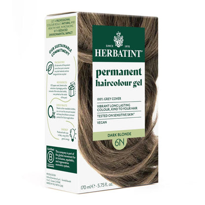 Hair Colour Dark Blonde 6N 170ml - Herbatint - Hair Colour - Herbatint