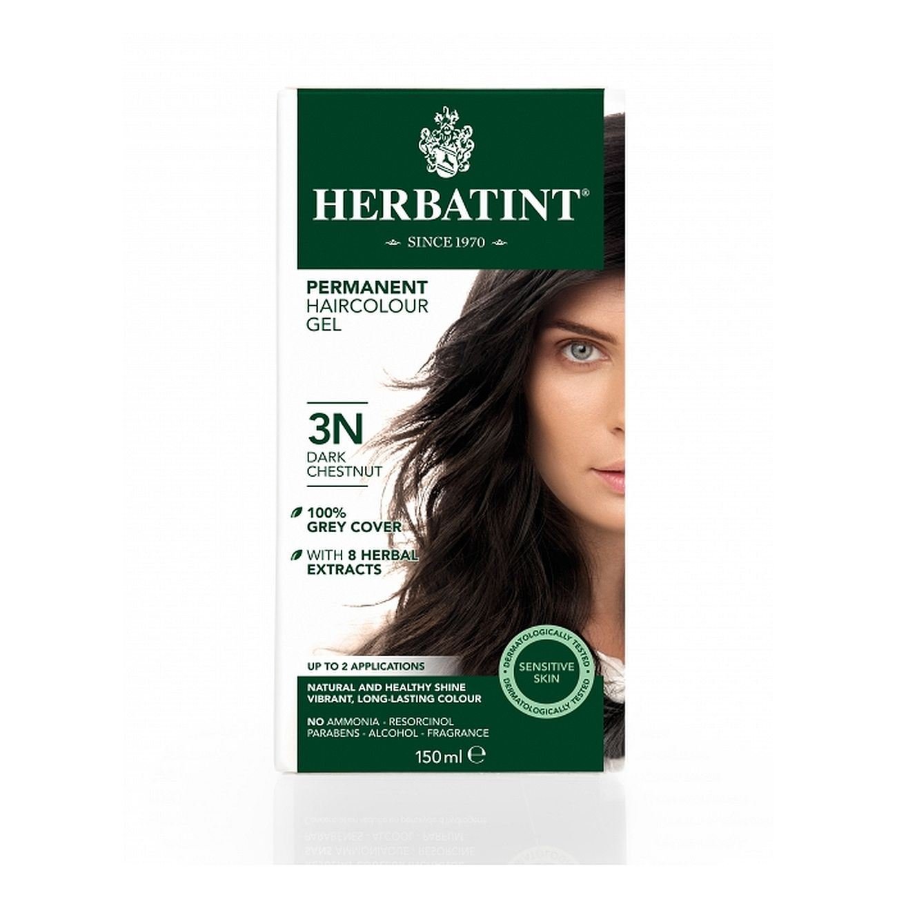 Hair Colour Dark Chestnut 3N 150ml - Eco Natural Products - Herbatint - Hair Colour