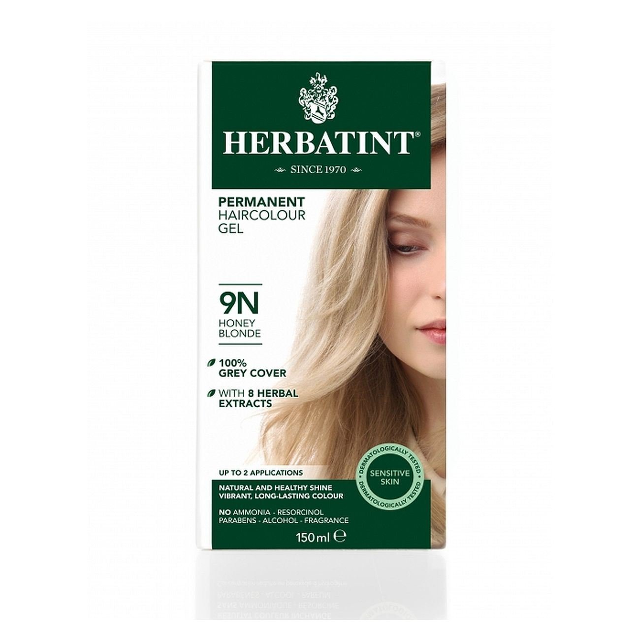 Hair Colour Honey Blonde 9N 150ml - Eco Natural Products - Herbatint - Hair Colour