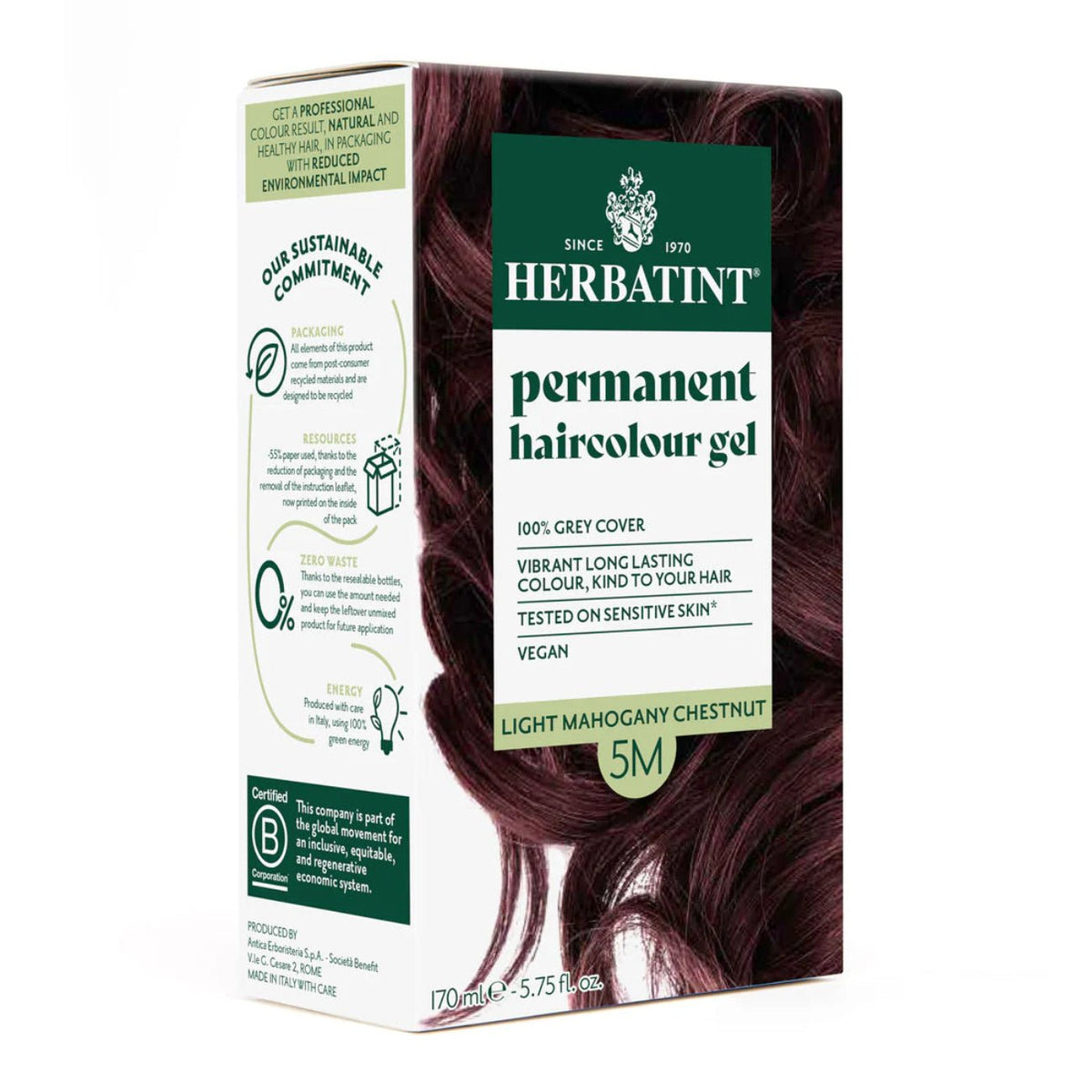 Hair Colour Light Mahogany Chestnut 5M 170ml - Herbatint - Hair Colour - Herbatint