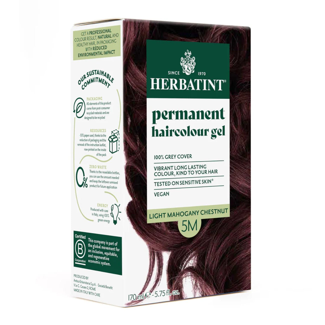 Hair Colour Light Mahogany Chestnut 5M 170ml - Herbatint - Hair Colour - Herbatint