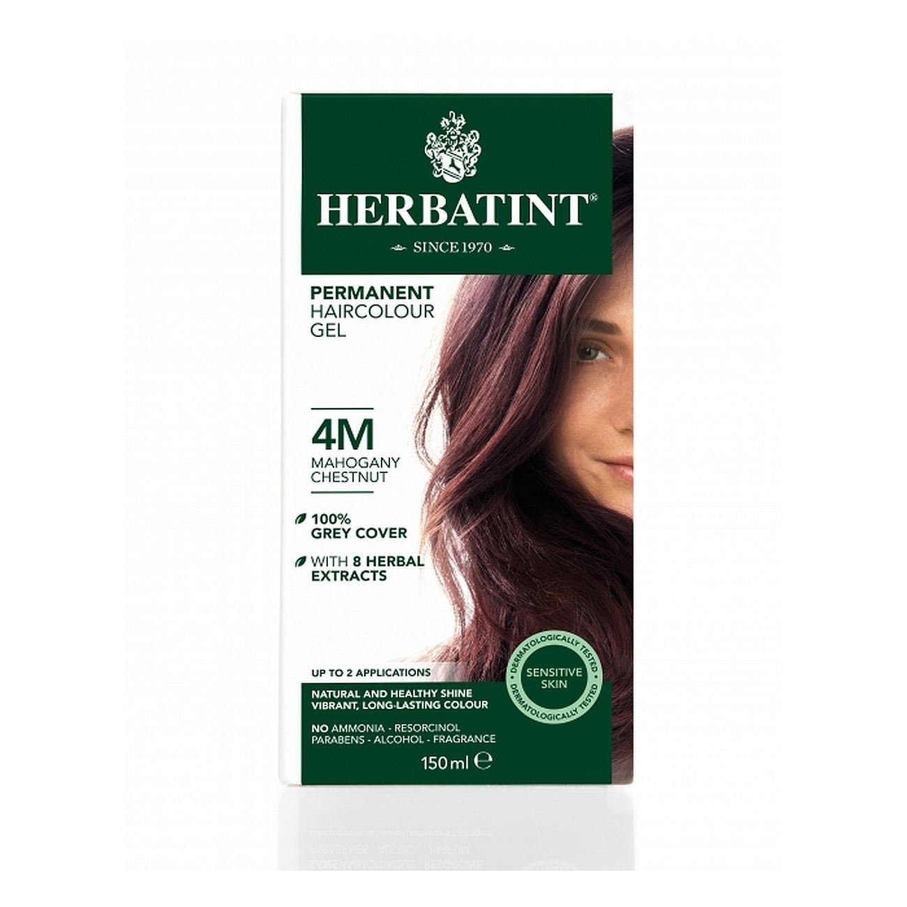 Hair Colour Mahogany Chestnut 4M 150ml - Eco Natural Products - Herbatint - Hair Colour