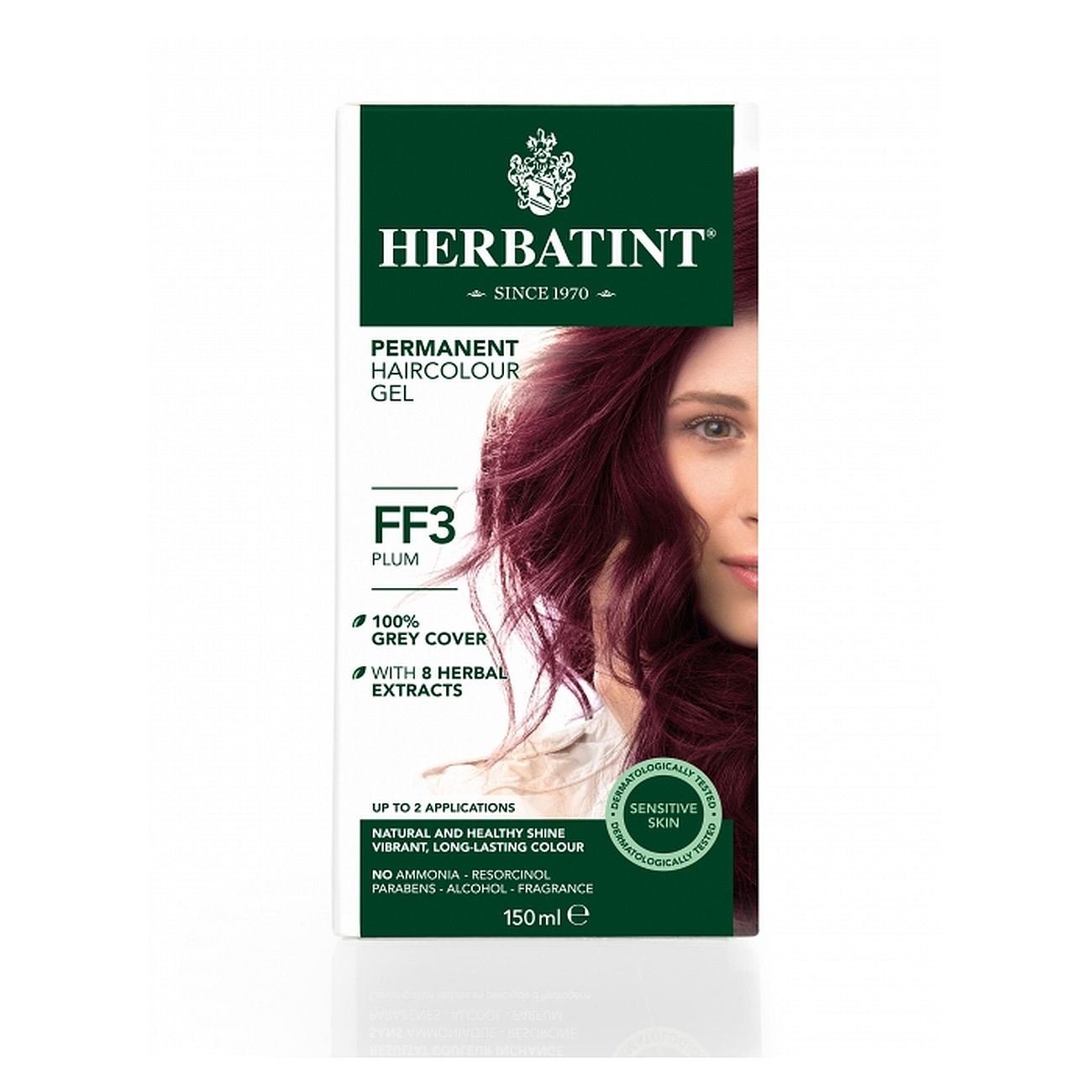 Hair Colour Plum FF3 150ml - Eco Natural Products - Herbatint - Hair Colour