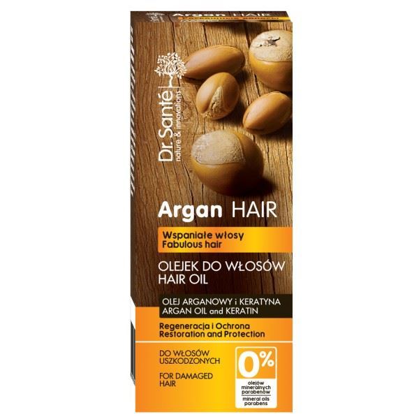 Hair Oil with Argan and Keratin for Damaged Hair 50ml - Eco Natural Products - Dr. Sante - Deep Conditioning