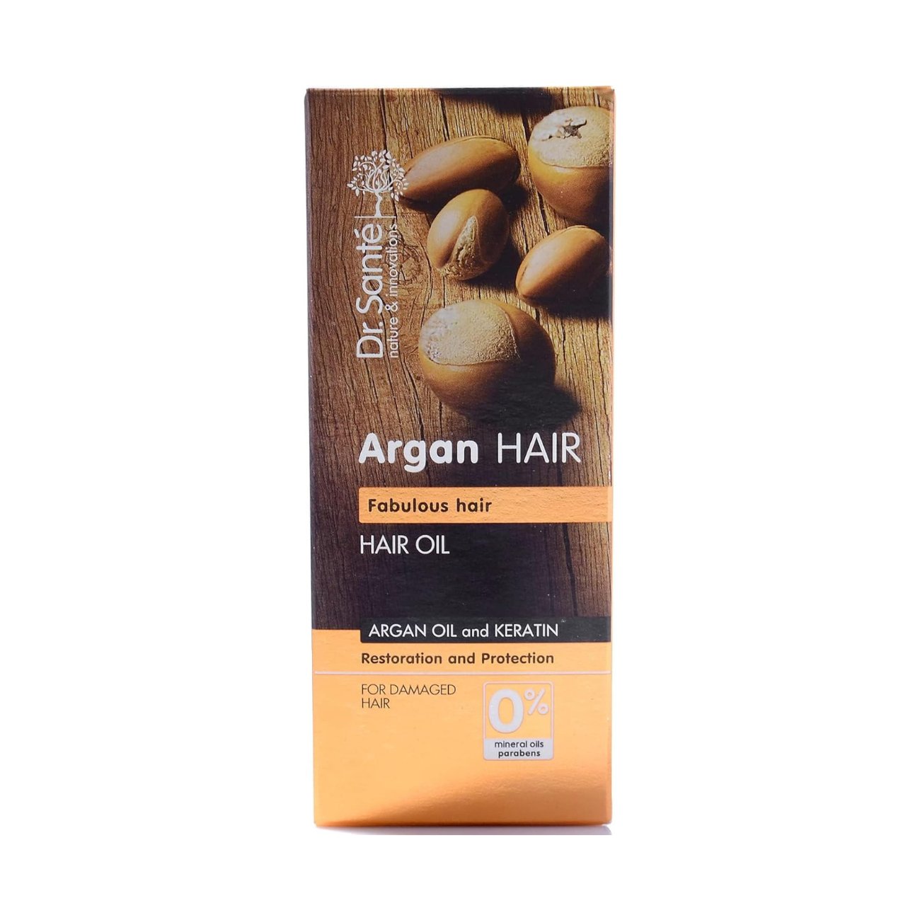 Hair Oil with Argan and Keratin for Damaged Hair 50ml - Eco Natural Products - Dr. Sante - Deep Conditioning