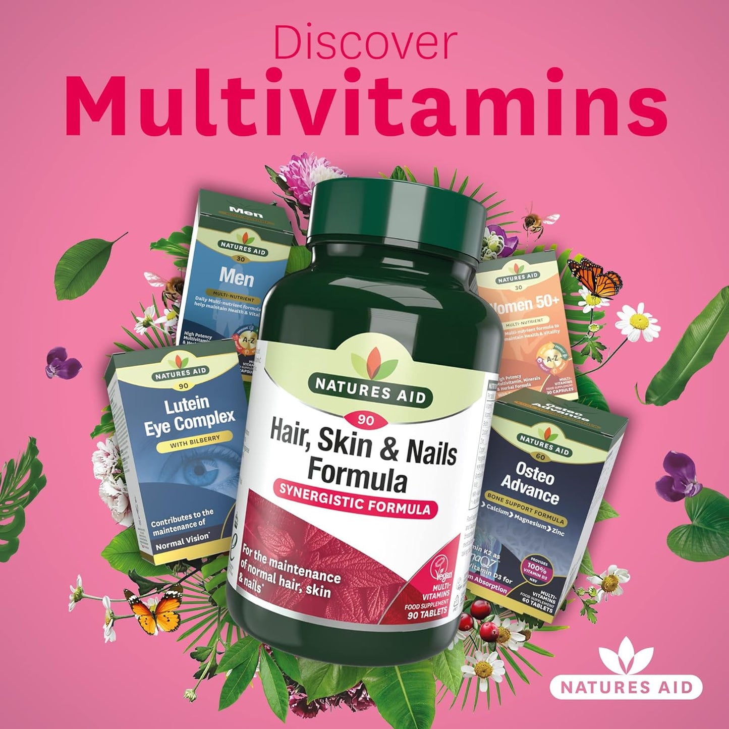 Hair, Skin and Nails Formula 30 Tablets - Natures Aid - Vitamins & Supplements - Eco Natural Products