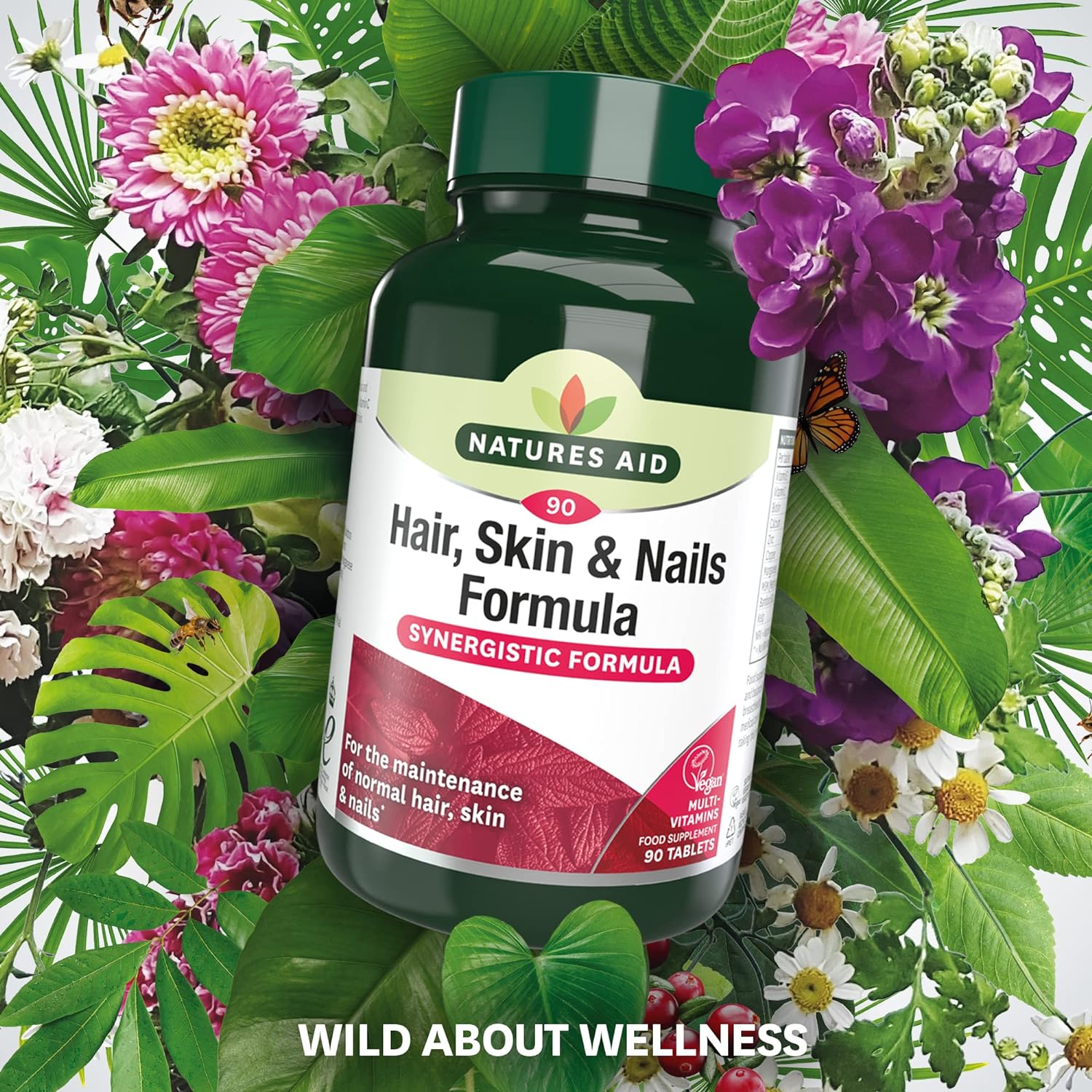 Hair, Skin and Nails Formula 90 Tablets - Natures Aid - Vitamins & Supplements - Eco Natural Products
