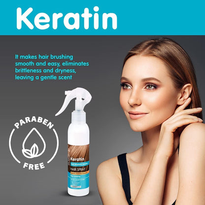 Hair Spray Keratin for Brittle and Shiny Hair Restoration 150ml - Dr. Sante - Hair Spray - Eco Natural Products