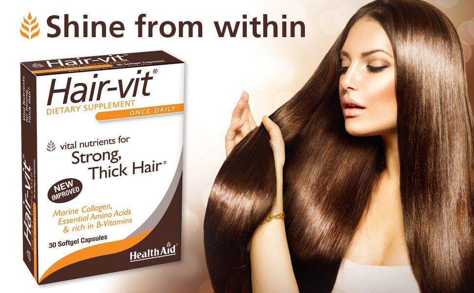 Hair - vit 90 Capsules - Eco Natural Products - HealthAid - Food Supplement