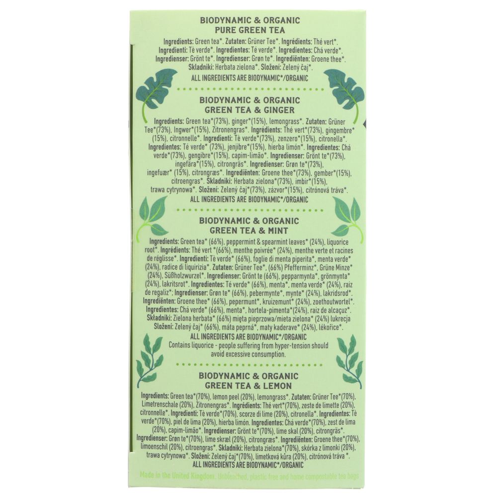 Organic Green Tea Selection 20 bags