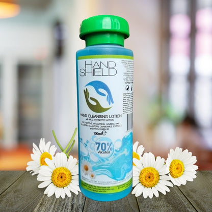 Hand Cleansing Lotion 100ml 70% Alcohol Chamomile Extract - Hand Shield - Hand Cleanser - Eco Natural Products